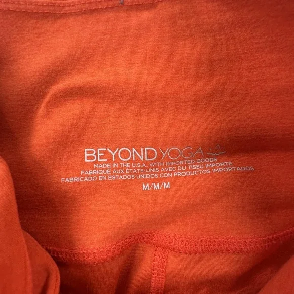 Beyond Yoga Leggings Womens Medium Orange Spacedye At Your Leisure High Waist - Picture 7 of 12